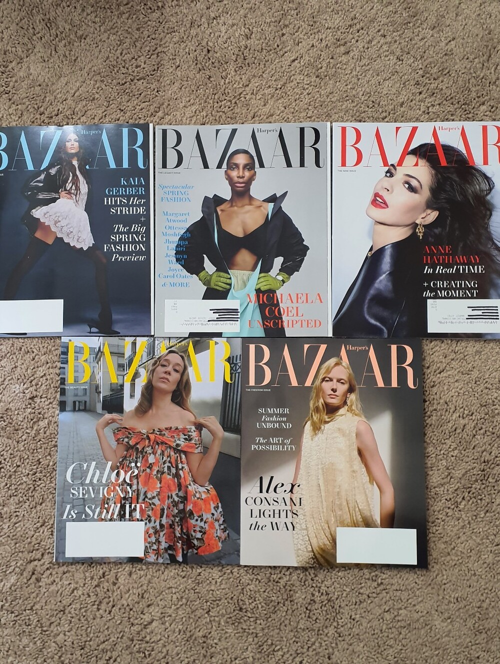 BAZAAR Magazine Lot Of 5 Feb to June 2026 Issues For Collectors